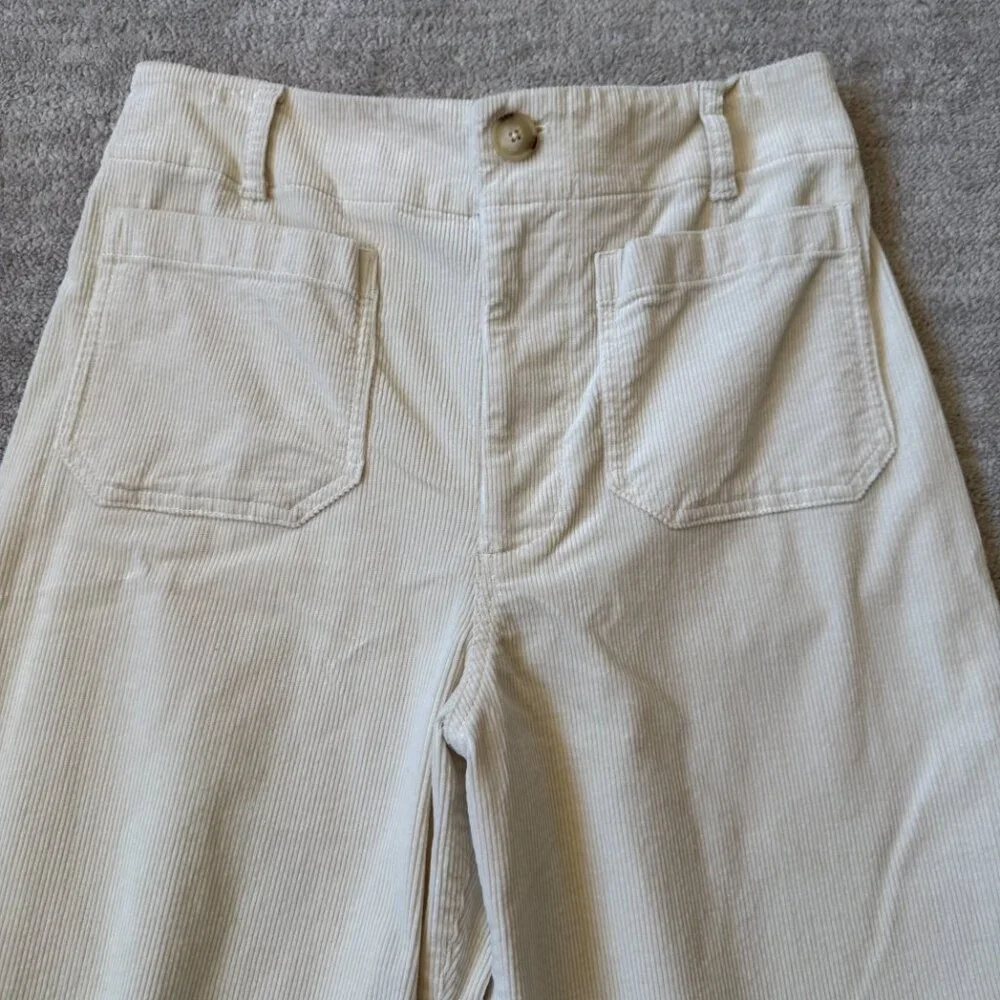 Anthropologie Maeve Colette Cropped Wide-Leg Corduroy Pants - Picture 5 of 11